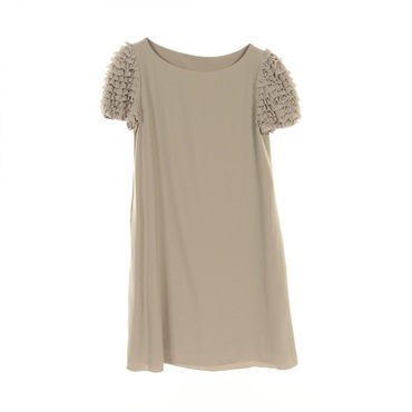 FOXEY NEW YORK one piece dress #38 short sleeves 28641 polyester Brown Used