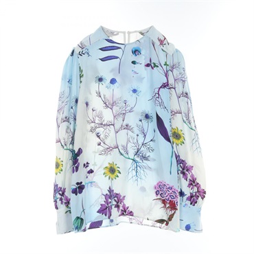 Stella McCartney blouse 600379 silk Blue Purple Muticolor Used Women #34
