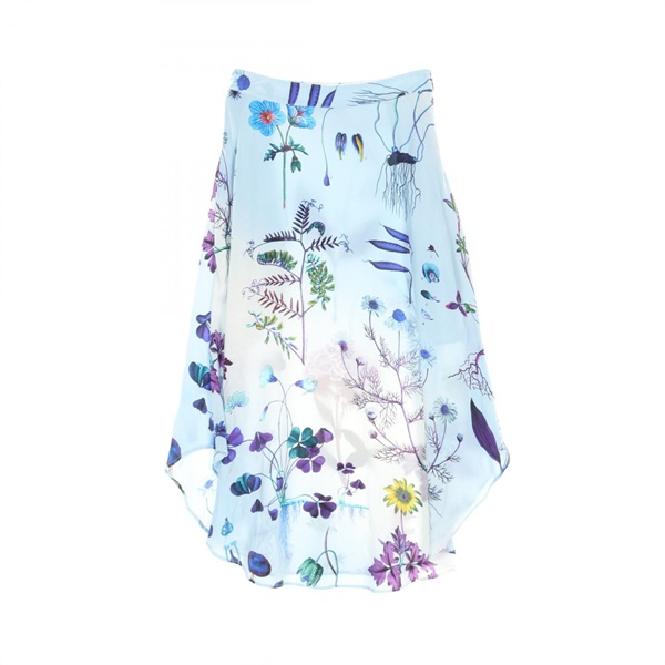 Stella McCartney skirt 600471 silk Blue Purple Multicolor Used Women #36