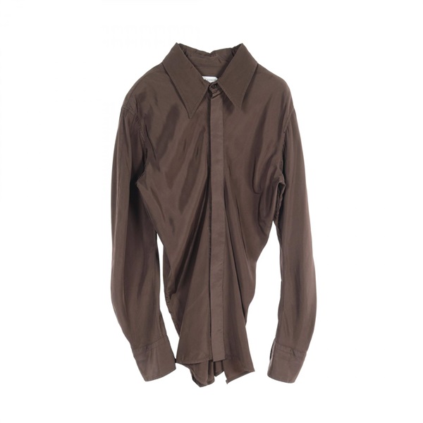 BOTTEGA VENETA blouse Rayon silk Brown Used Women #34
