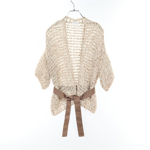 Brunello Cucinelli cardigan cotton Nylon Beige Used Women #XS