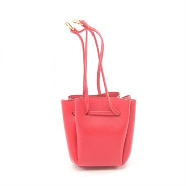 HERMES Vespa Pouch purse bag C Gulliver leather Rouge casaque GHW Used