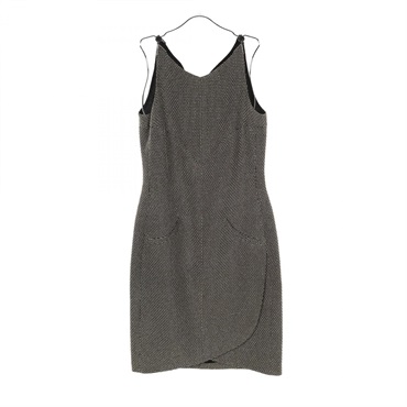 CHANEL Dress P41055V29610 Rayon polyester Black Gold Used Women size 34