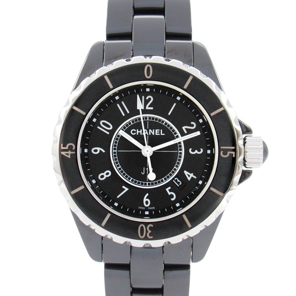 CHANEL J12 Wrist Watch H0682 Quartz ceramic Used Women Black CC Coco