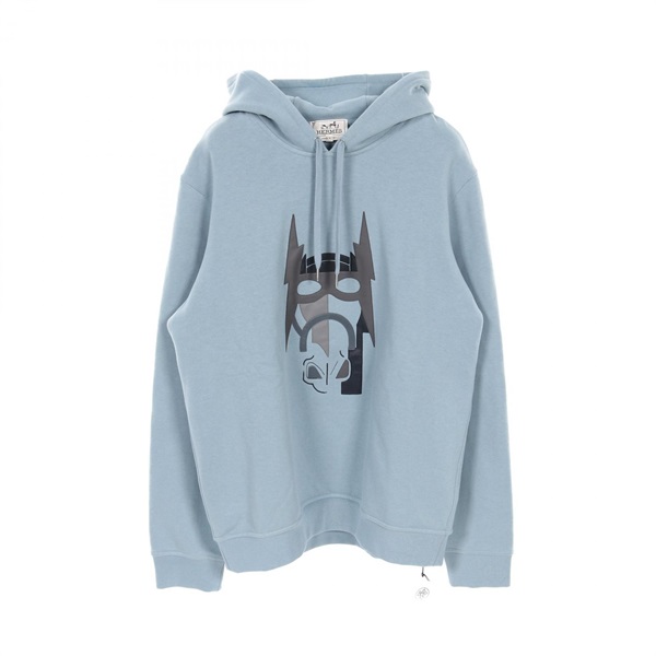 HERMES Super H Hoodie cotton Blue Used mens #M