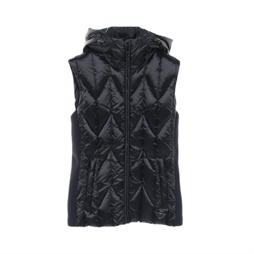 PRADA Down Puffer vest 29B984 Nylon Black Used Women #38