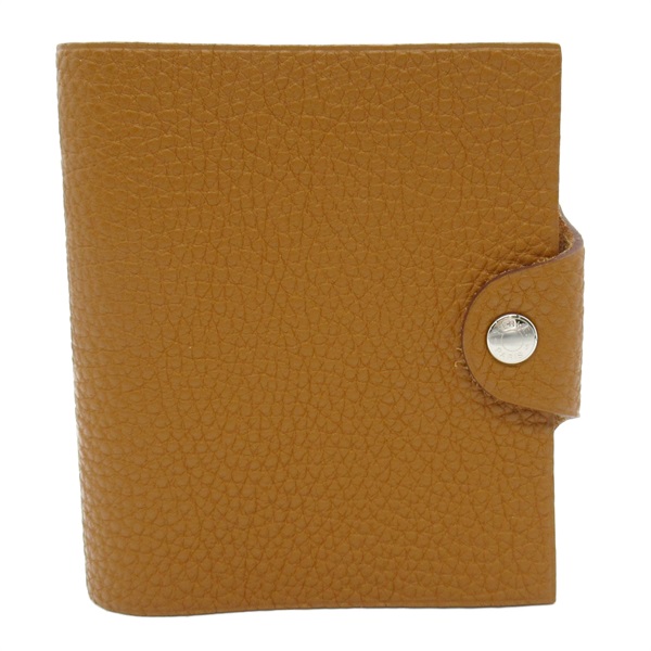 HERMES Ulysse Mini Planner Notebook J Togo leather Gold Used SHW