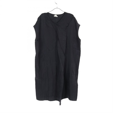 HERMES Dress 4E0577DE silk Navy Used Women size 38