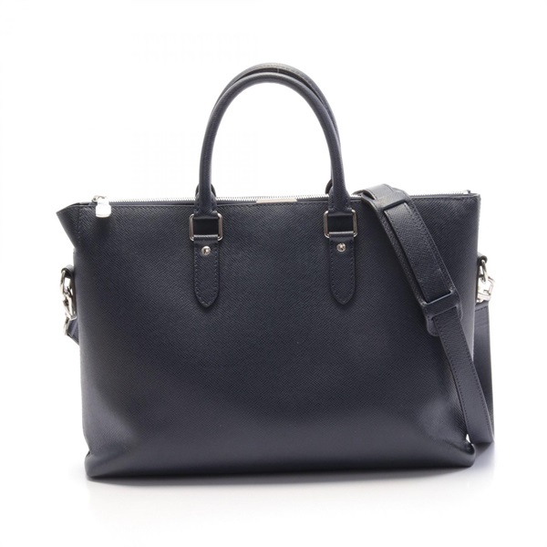 LOUIS VUITTON Anton Briefcase Business bag M33417 Taiga leather Blue Marine Used