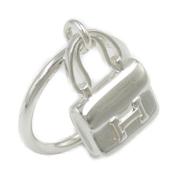 HERMES Amulet Constance Ring Silver925 Used women US size 6.5 #53