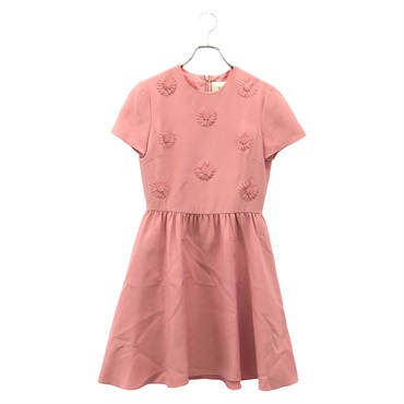 Valentino Dress short sleeve wool Pink Used Women #38