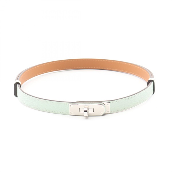 HERMES Kelly belt ceinture W Epsom leather Green SHW