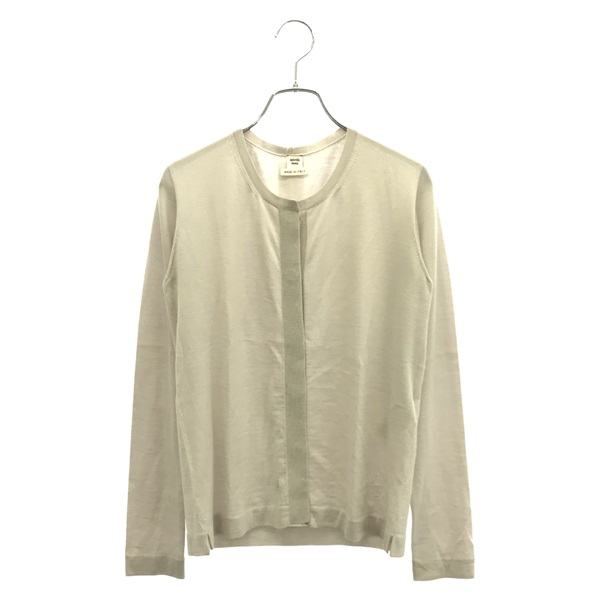 HERMES Knitwear cardigan Jacket cashmere Gray Used Women size 34