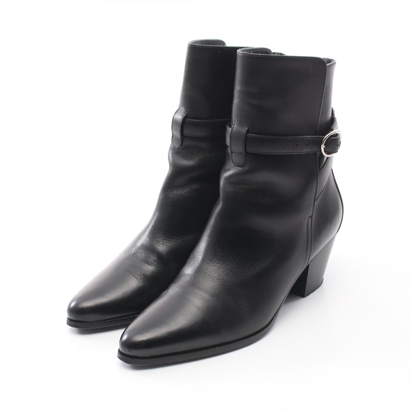 CELINE short boots #36 heels shoes leather Black Used