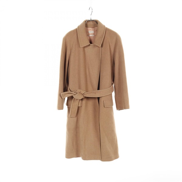 HERMES coat #38 long Camel Brown Used Women