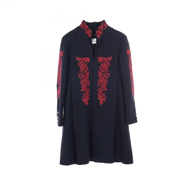 CHANEL Other coat #38 P51709V32623 wool cotton Navy Red Used Women