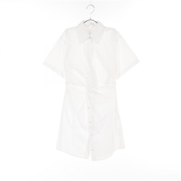 alexanderwang Twisted detail shirt Dress cotton White Used Women #6