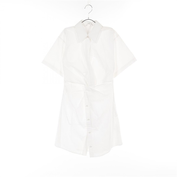 alexanderwang Twisted detail shirt Dress cotton White Used Women #6
