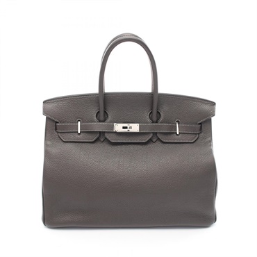 HERMES Birkin 35 Hand bag J Togo leather Graphite Used SHW