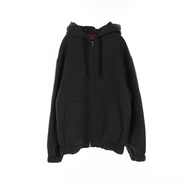 GUCCI  jacket #48 zip up hoodie 795689 wool Gray Used mens