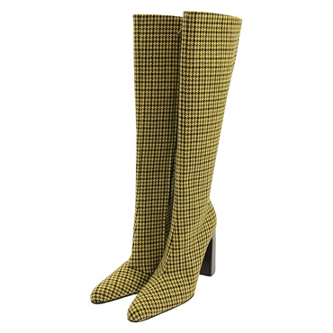 BALENCIAGA Knee-high Boots Yellow Size 38 11cm Heels Used Women