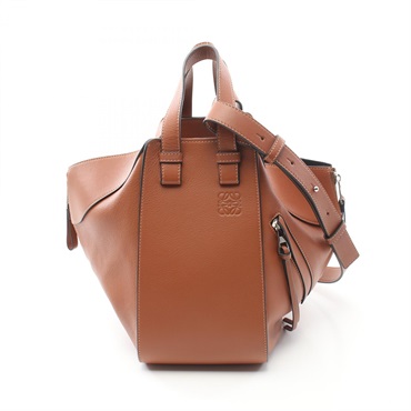 LOEWE HAMMOCK SMALL Hand shoulder crossbody bag 387.30.S35 leather Brown Used