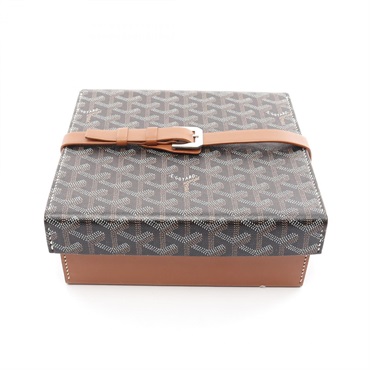 GOYARD Watch Case box PVC coated canvas leather Brown Multicolor Used unisex