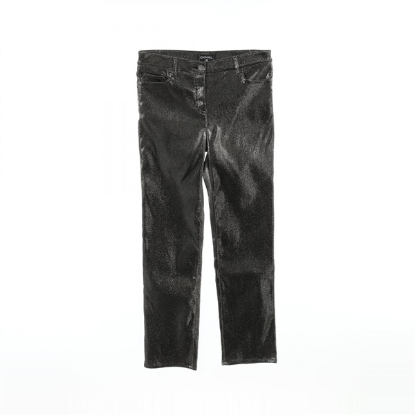 CHANEL Pants jeans #42 P59966V36929 cotton Nylon black Used Women