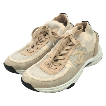 CHANEL sneakers shoes #37 lace-up Pink Used