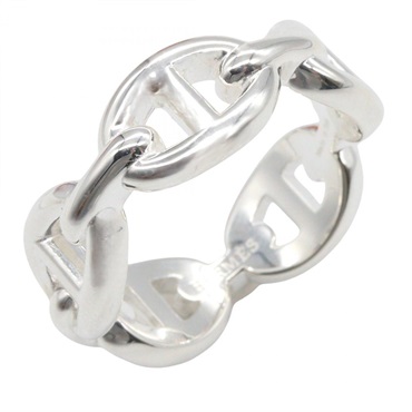 HERMES Chaine d'Ancre Enchainee Ring PM Silver 925 US size #6