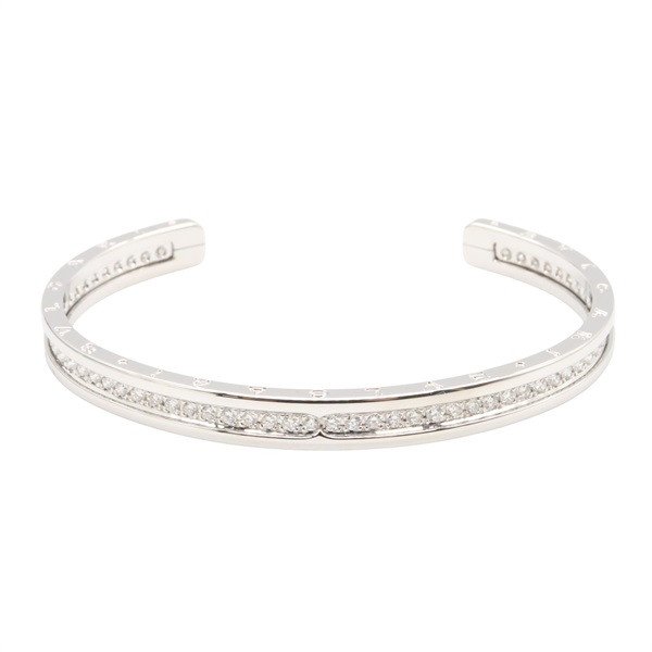 BVLGARI BVLGARI Open Bracelet Diamond Bangle 18KWG White Gold Used Women