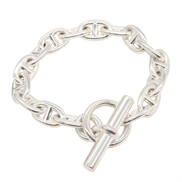 HERMES Chaine d'Ancre MM 16 frames Bracelet Silver925 Used unisex