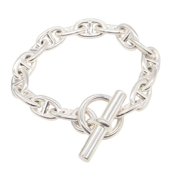 HERMES Chaine d'Ancre MM 16 frames Bracelet Silver925 Used unisex