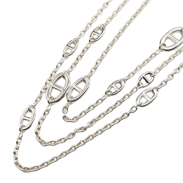 HERMES Farandole Long Necklace Silver925 159㎝ Used Women