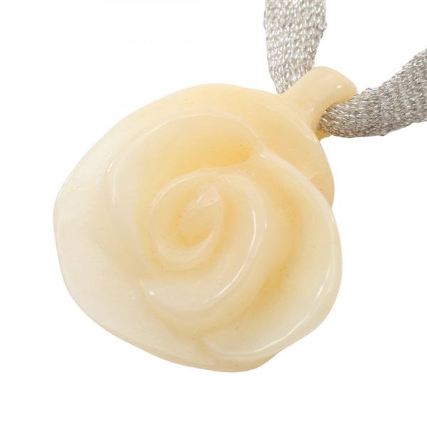 CHANEL Camellia COCO Mark Necklace choker Plastic White Used CC