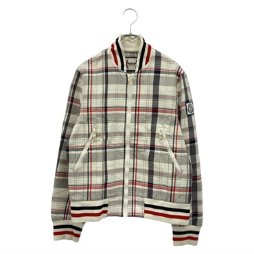 MONCLER Jacket Blouson with Check pattern cotton Gray #1 Used mens