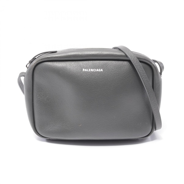 BALENCIAGA Everyday Camera Shoulder bag S 489812 leather Gray Used Women