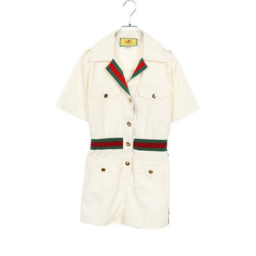 GUCCI × adidas Sherry Line GG Pattern all-in-one outfit polyester used Women #40