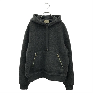 HERMES Cashmere Hoodie #L knitwear Gray Used Women
