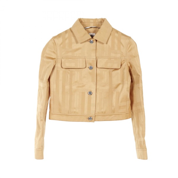 HERMES jackets short blouson #34 cotton Brown Used