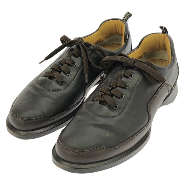 HERMES Shoes Flat shoes Brown Used Women size 38