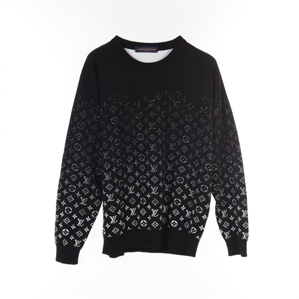 LOUIS VUITTON Monogram gradient knitwear sweater XL size RM232Q USO HKN44W black