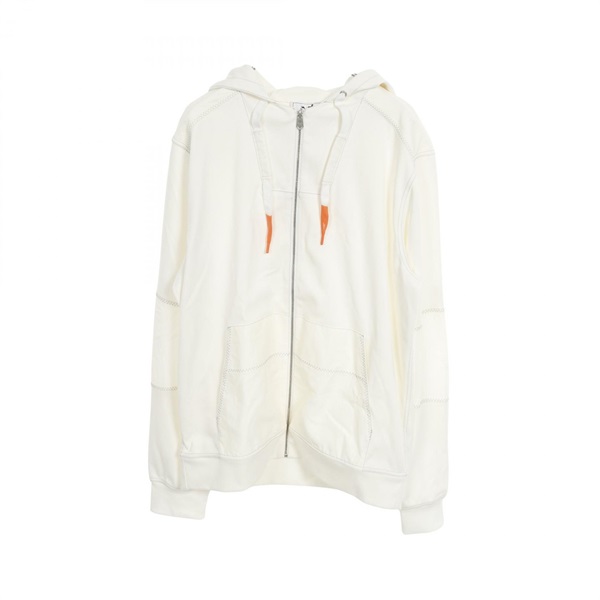 HERMES Voile H Hoodie Jacket cotton White Used mens size S