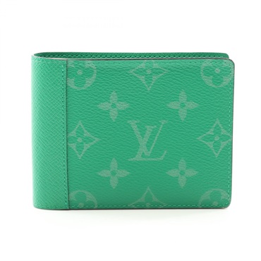 LOUIS VUITTON Portefeuille Multiple Bi-fold Wallet M30993 Monogram Green Used LV