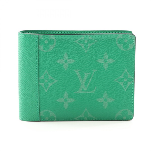 LOUIS VUITTON Portefeuille Multiple Bi-fold Wallet M30993 Monogram Green Used LV