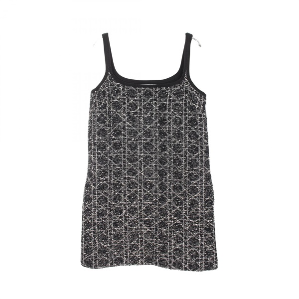 Christian Dior macrocannage Dress 421R65A7795 cotton Black White Used Women #40