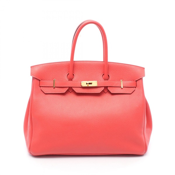 HERMES Birkin 35 Handbag T Clemence leather Rouge pivoine Used Women GHW