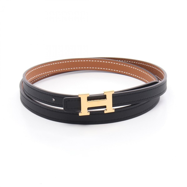 HERMES Constance Mini H Kit 13 reversible belt Swift Epsom Brown Black Used GHW