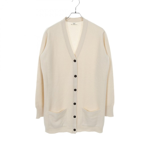 HERMES Cardigan knitwear sweater cashmere Beige Used Women size 44