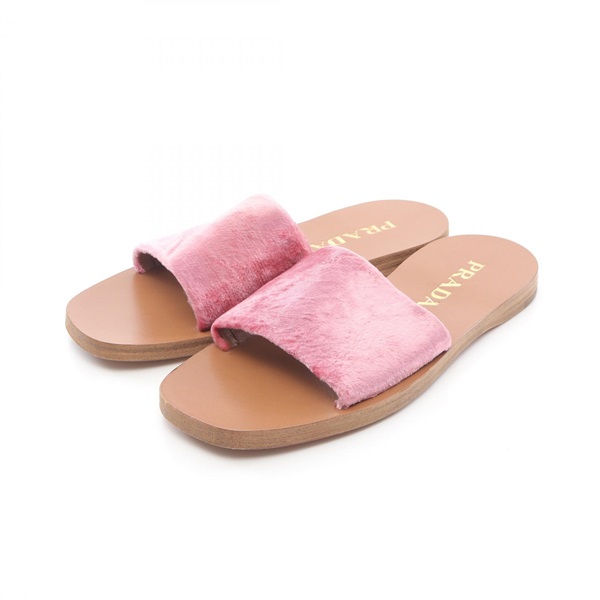 PRADA Sandals Fabric Pink Size 37 Used Women